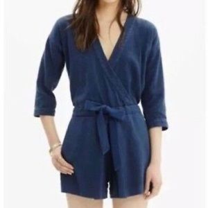 Madewell Indigo Kimono Romper